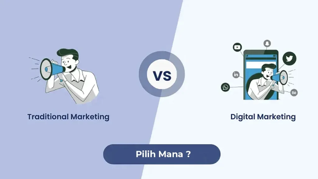 perbedaan pemasaran digital dan konvensional